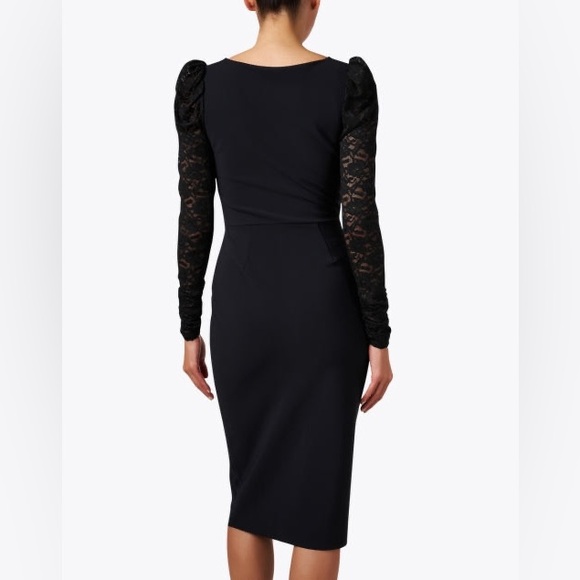 Chiari Boni La Petit Cocktail dress,lace sleeves,V-Neck,Smart Slimming Design - Picture 6 of 6